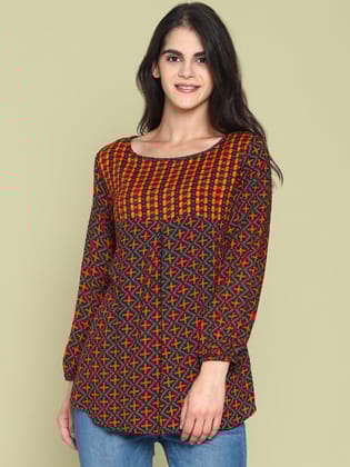 Multicolor Printed Tunic-S