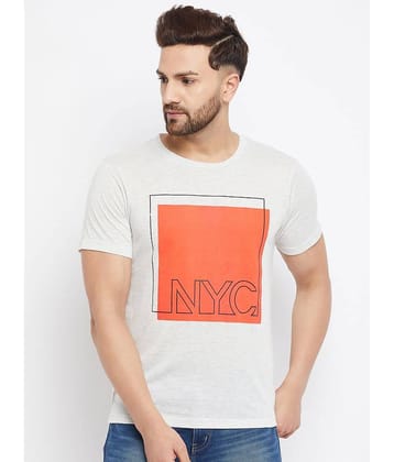 The Million Club Pack of 1 Cotton Blend Regular Fit Men's T-Shirt ( White )