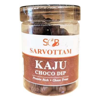 Sarvottam Premium Kaju Choco Dip 250g Box | Crunchy Cashews Coated in Rich Chocolate | Delicious Fusion Sweet Snack | Perfect for Gifting & Celebrations
