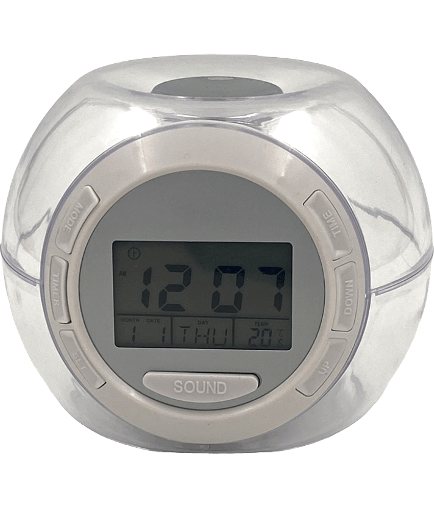 eBizMourGTPL Digital Plastic Circular Table Clock - Pack of 1