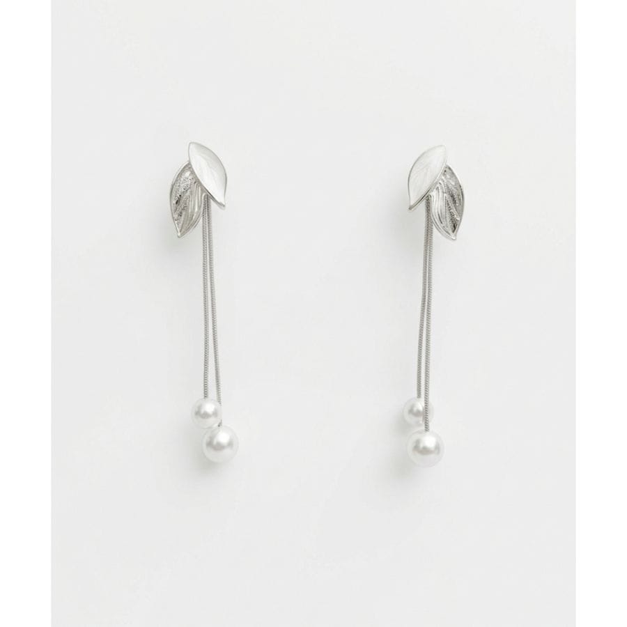 Earrings Leaf Faux 