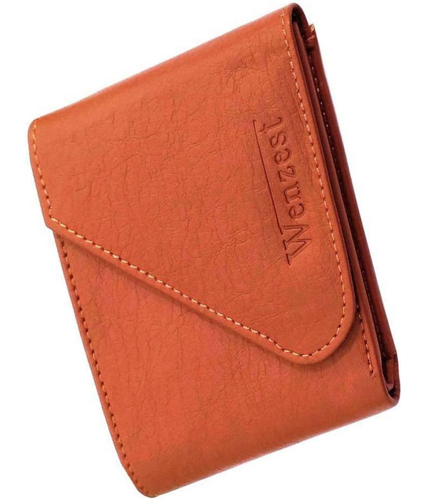 WENZEST PU Tan Formal Short Wallet