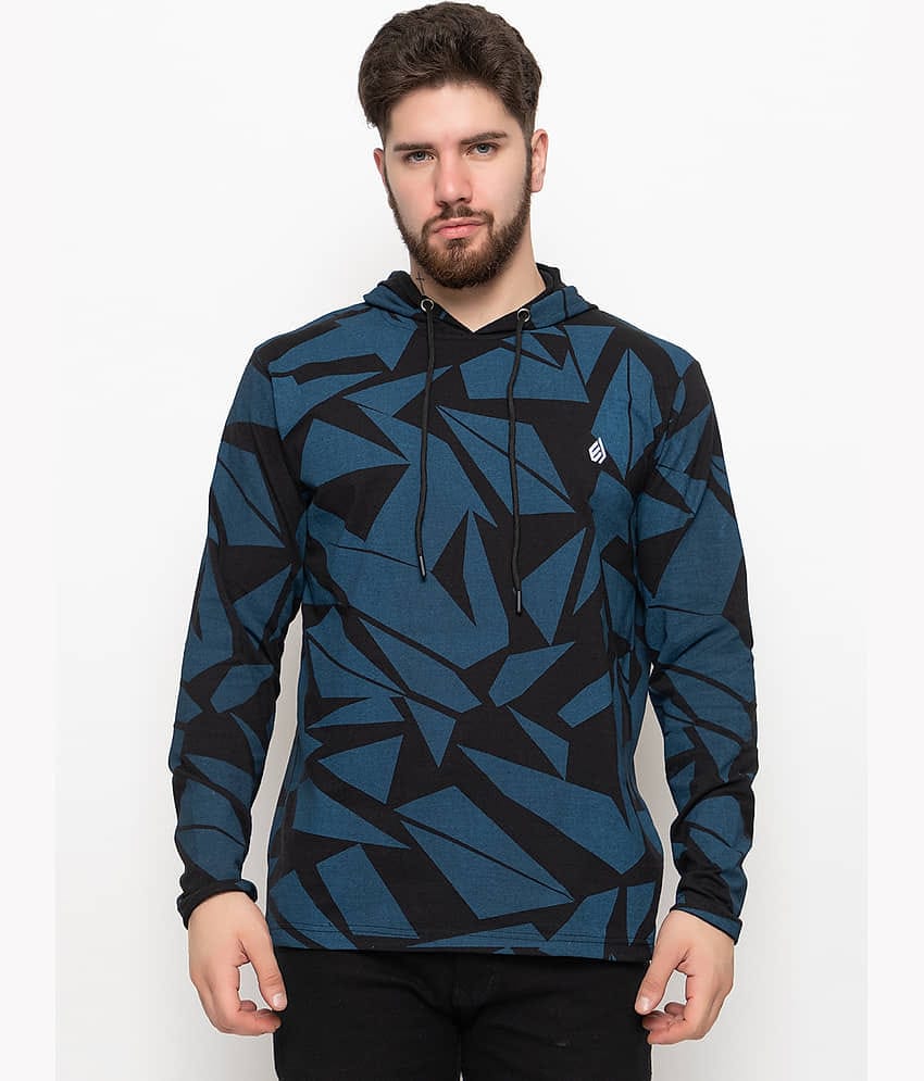 ZEBULUN Pack of 1 Cotton Blend Regular Fit Men's T-Shirt ( Blue )