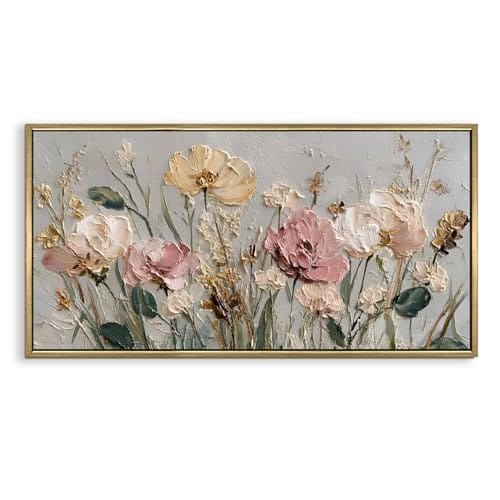 Wall Painting for Living Room Floral 2x4 Ft (C)
