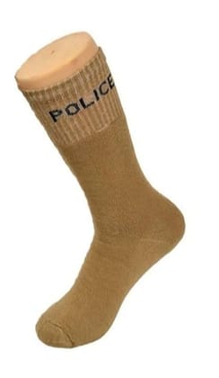 VOICI France Mens Premium Formal Socks Khaki Gold Color Free Size Cotton Towel Fabric