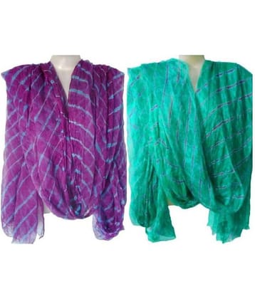 Apratim Multicoloured Chiffon Leheria Dupatta