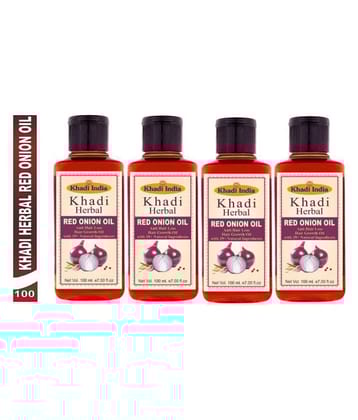 Khadi Herbal Red onion Hair oil & Hair Tonic 400 mL Pack of 4