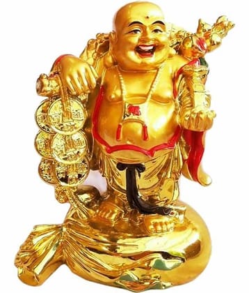 PAYSTORE Fengshui Laughing buddha Standing on Money Bag 8 Cm
