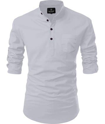Nofilter Light Grey Cotton Men's Regular Kurta ( Pack of 1 )