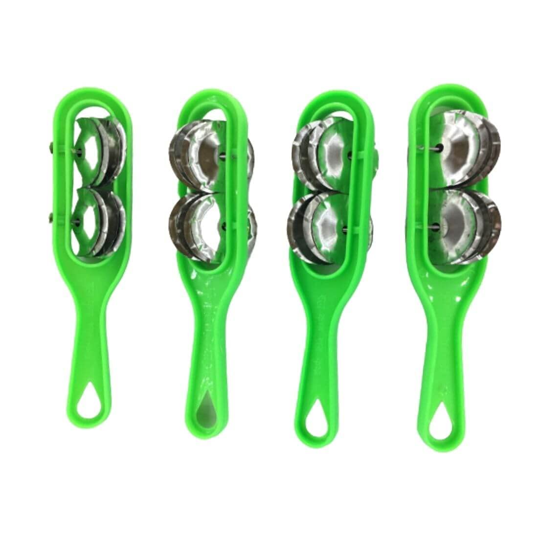 MAYAPURI Kartal/Khartal/Hand Cymbals Set | Jhika Indian Musical Instrument, Multi-color (Pack of 4)