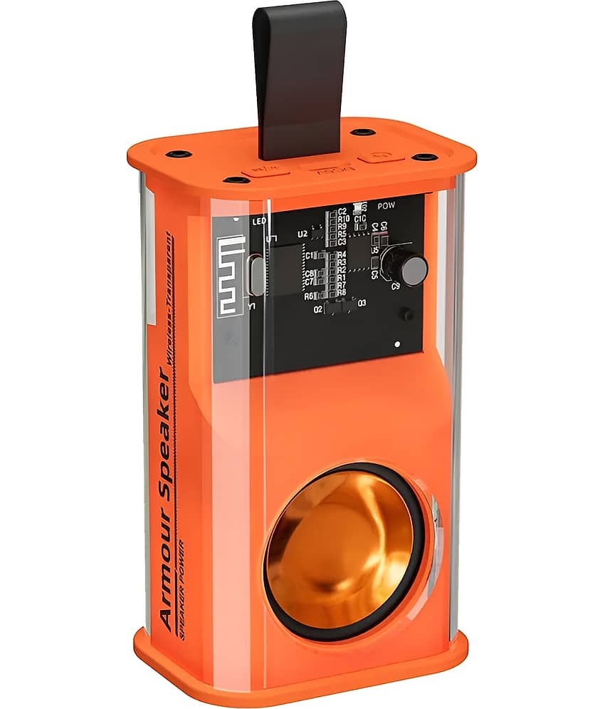 VEhop Armour Transparent 5 W Bluetooth Speaker Bluetooth V 5.0 with USB,SD card Slot Playback Time 5 hrs Assorted