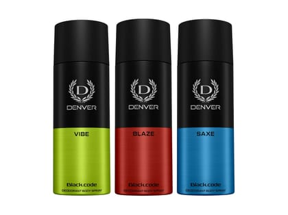 Denver Pack of 3 Deos (Vibe + Blaze + Saxe) - 150ml Each