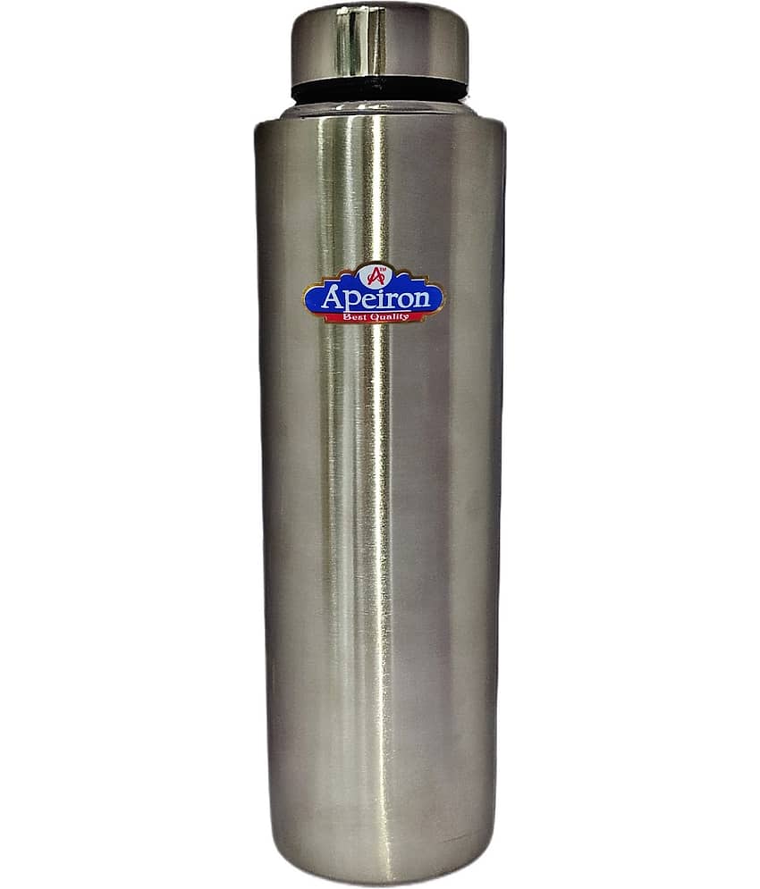 APEIRON - Matt Fridge Bottle Silver 1000 mL Fridge Water Bottle ( Set of 1 )