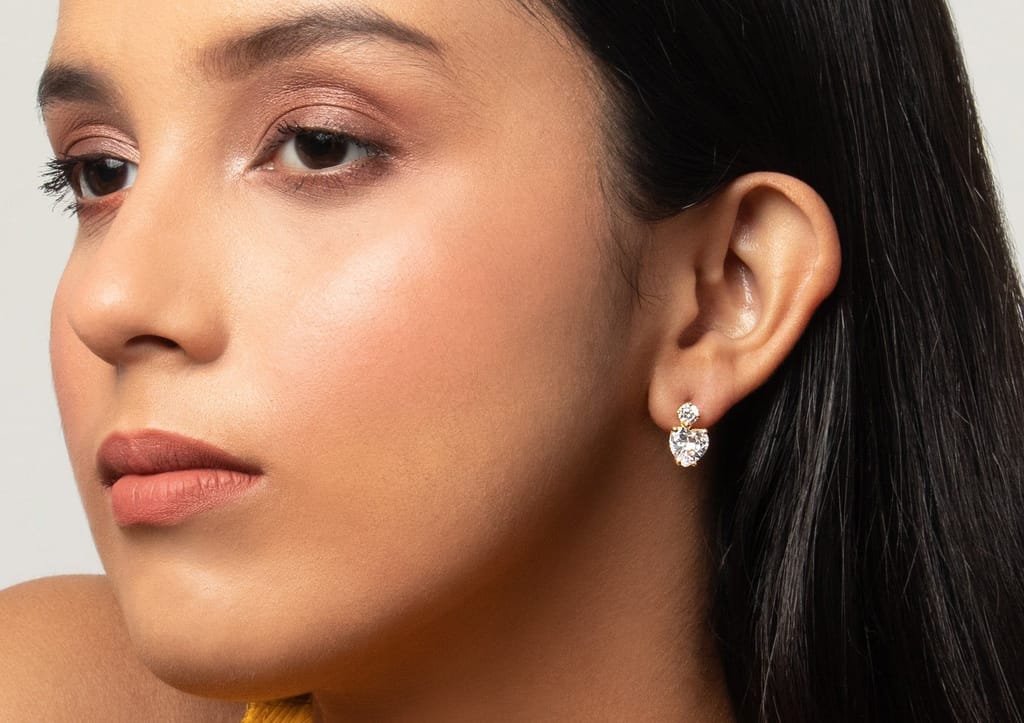 Illuminating Heart Drop Solitaire Earrings