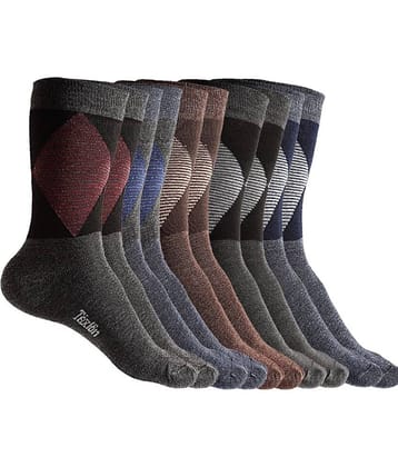 Texlon - Multicolor Woollen Men's Mid Length Socks ( Pack of 5 )