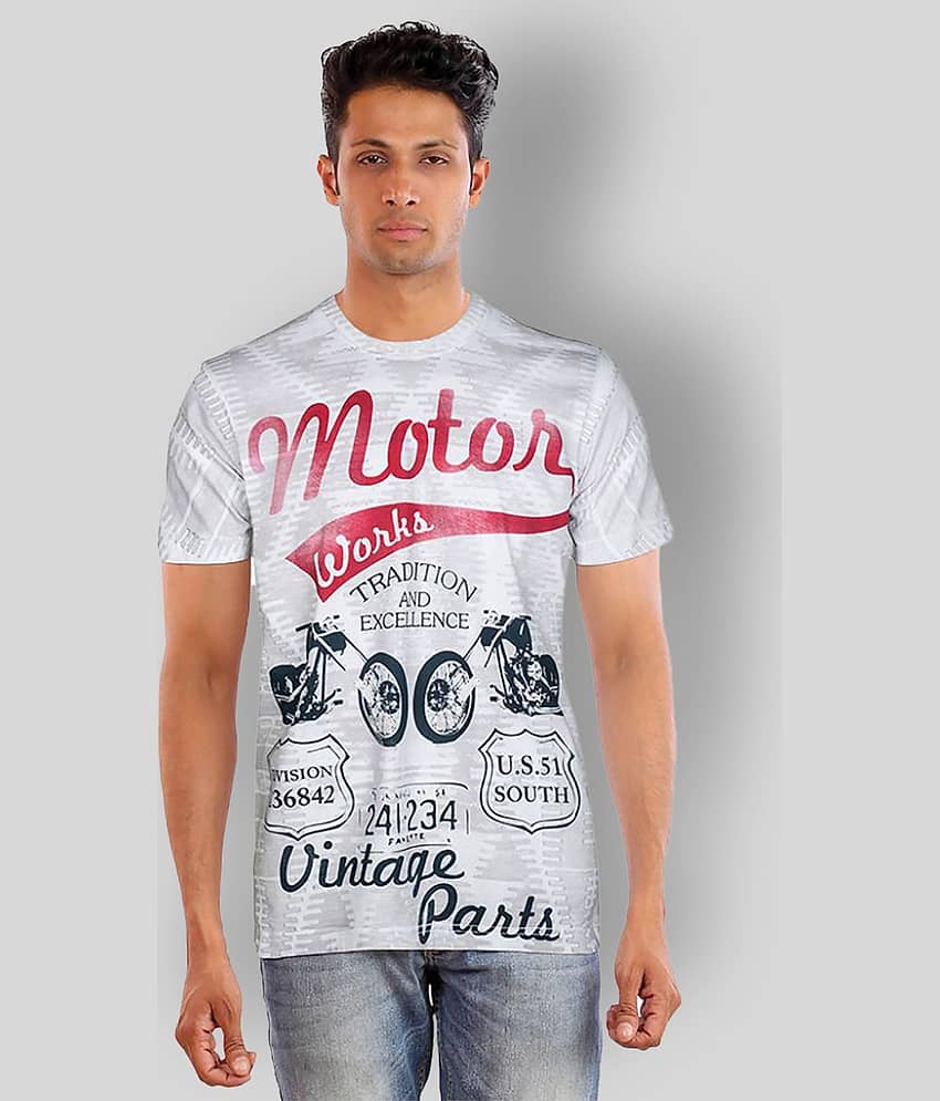 Huetrap Pack of 1 Cotton Regular Fit Men's T-Shirt ( White )