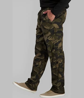 Reoutlook Relax Flat Men's Cargos - Green ( Pack of 1 )