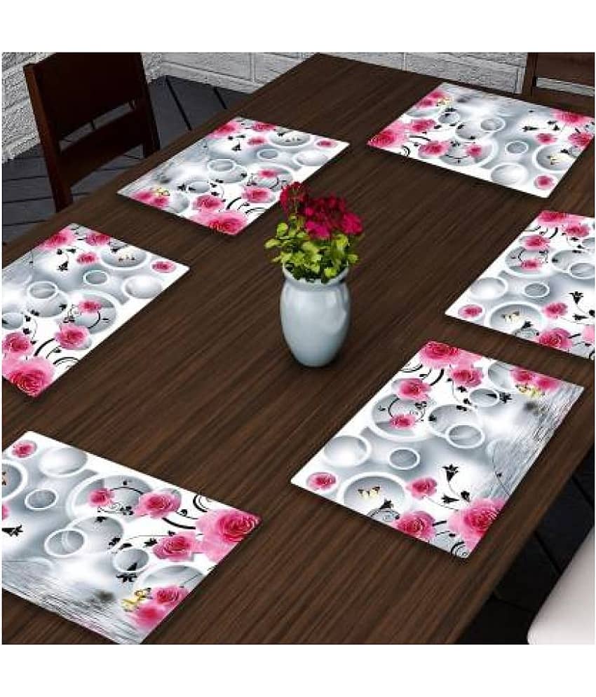 CreadCraft Set of 6 PVC Table Mats ( 11 In X 17 In)
