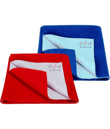 HIDECOR Red Laminated Bed Protector Sheet ( Pack of 2 )