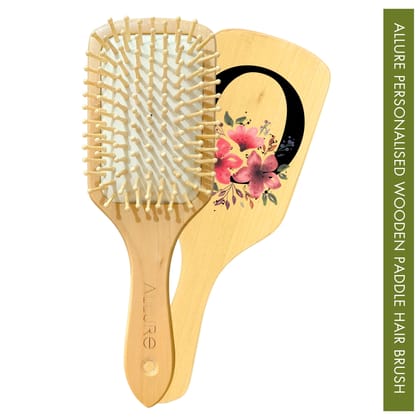Allure Personalised Letter O Paddle Hair Brush