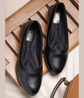 NATSHUZ Black Women's Casual Ballerinas