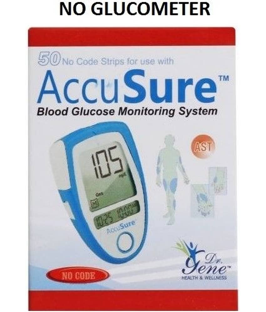Dr. Gene ACCUSURE Blood Glucose Test Strips - 50 Strips (Pack of 1)