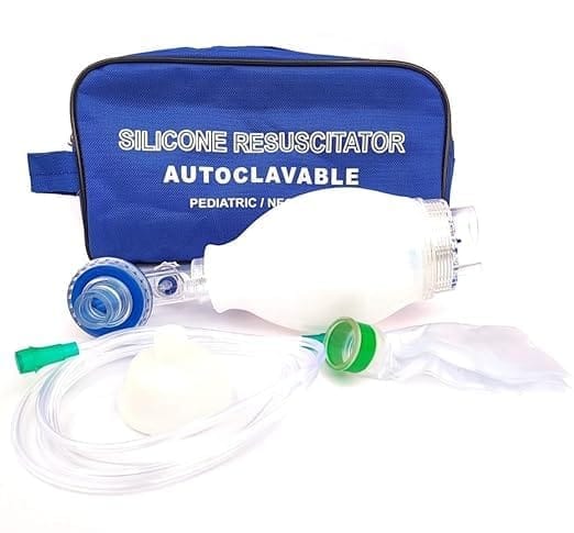 FAIRBIZPS Infant Ambu Bag with Silicone Face Mask | Manual Resuscitator for Newborns | Emergency Breathing Support | Portable & Durable Design
