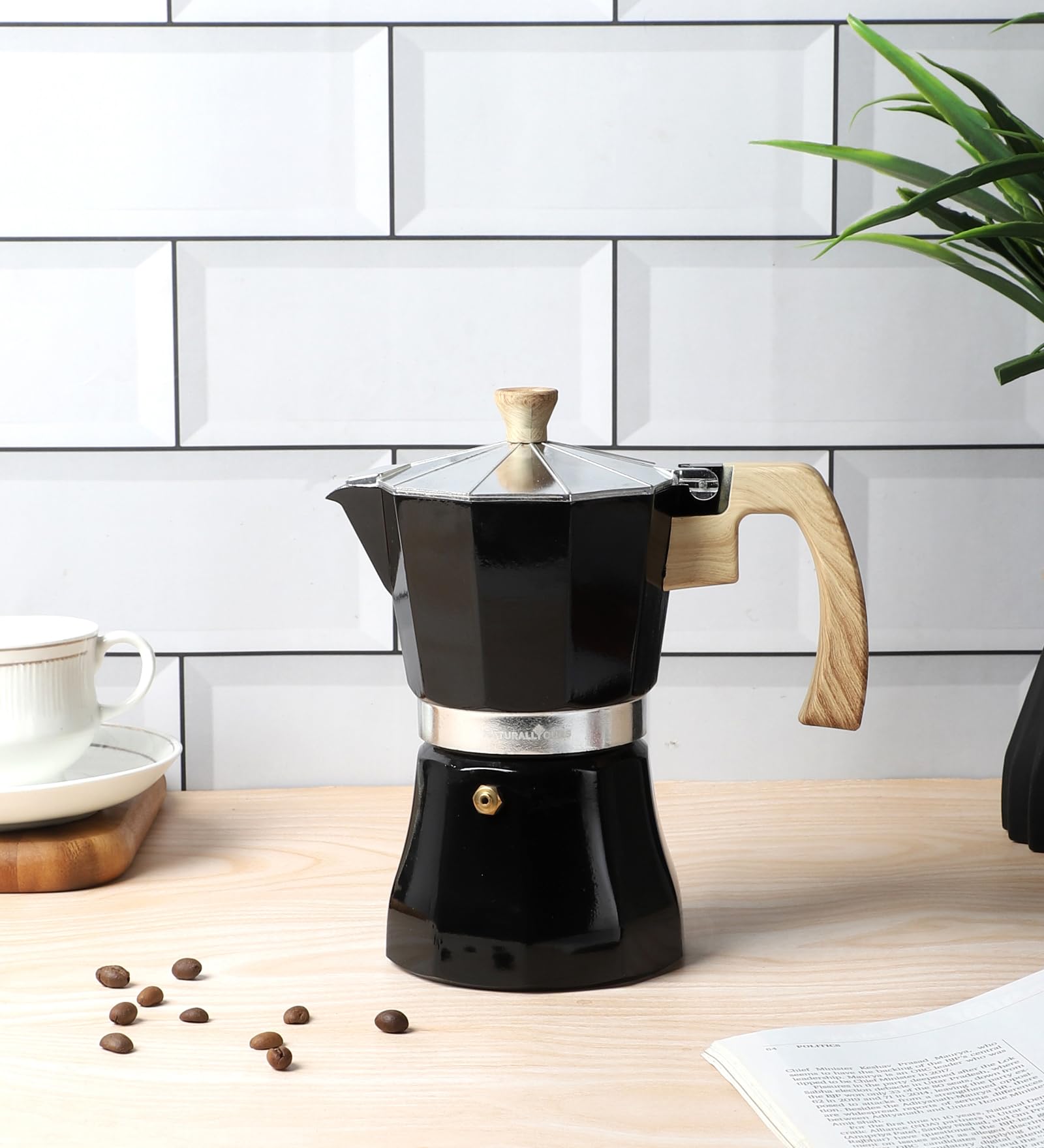 NATURALLYOURS ALUMINIUMWARES - MOKA POT COFFEE MAKER 300 ML (black)