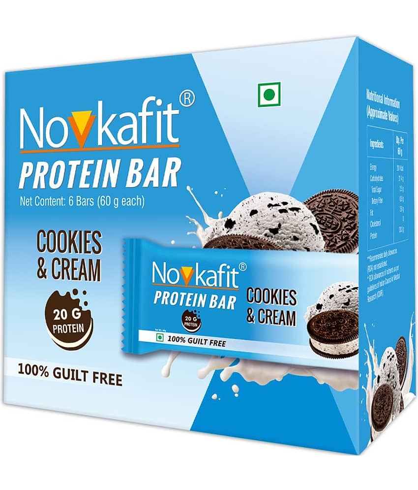 Novkafit 20g Delicious Cookies & Cream Protein Bar - 360 g