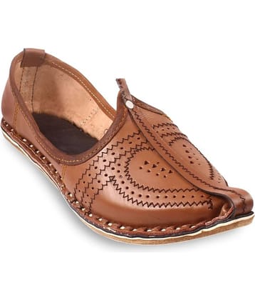 Anjaneya Creations Tan Men's Mojaris