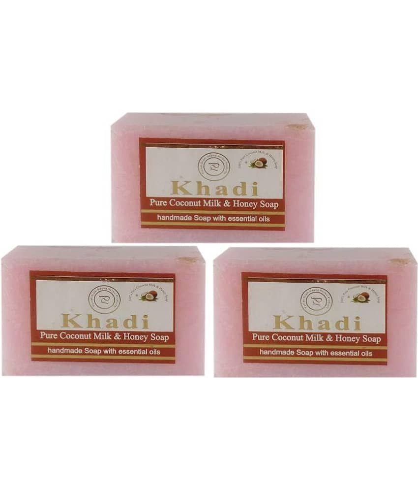 Khadi Herbal Coconut Milk Honey Soap 125 gm Pack of 3