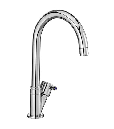 Pillar Tap Deck Mounted with Gooseneck Swivel Spout