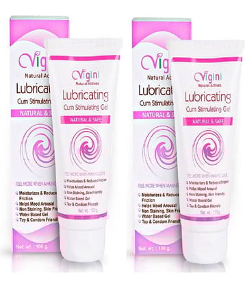 Vigini 100% Natural Actives Lubrication, Lubricating Gel Personal Lubricant Gel 200 g Pack of 2