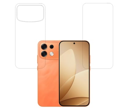 ISAAK Front and Back Screen Protector Compatible with OPPO F35 Pro (COMBO PACK)