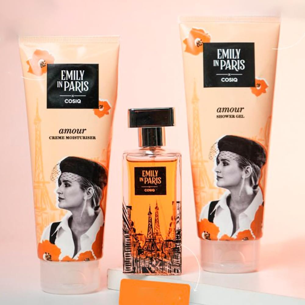 Cos-IQ EIP Luxury Woman Camille's Amour Fragrance & Hydration Skin Gift Set | Eau De Parfum, Shower Gel & Moisturizer for long-lasting | Cheerful fragrance & Glowing Skin For Women (Set of 3) Cos-IQ EIP Luxury Woman Camille's Amour Fragrance & Hydration