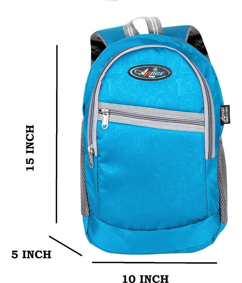 Apnav 14 Ltrs Blue Polyester College Bag