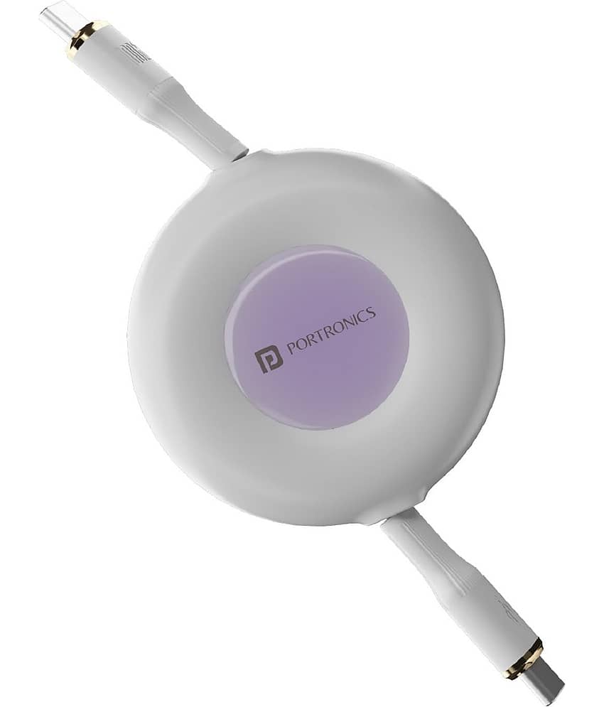 Portronics White 3A Type C Cable 1 Meter