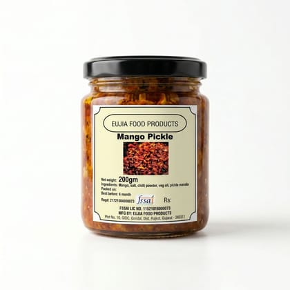 Mango Pickle - 200 gm - 200 gm - One glass jar
