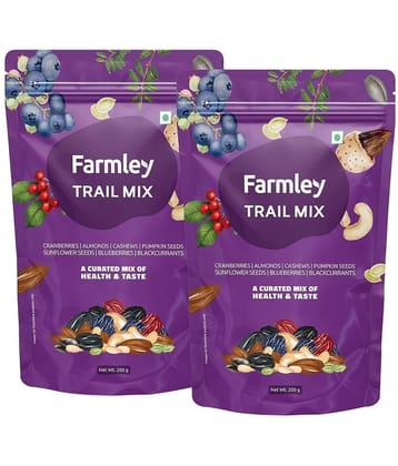Farmley 7-In-1 Premium Trail Mixed Dry Fruit & Healthly Snacks Contains Almond , Cashew , Pumpkin & Sun Flowers Seeds & More Pack Of 2 , Each 200 Gm