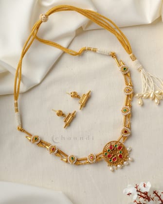 Gold Polish Silver Necklace CHN1685