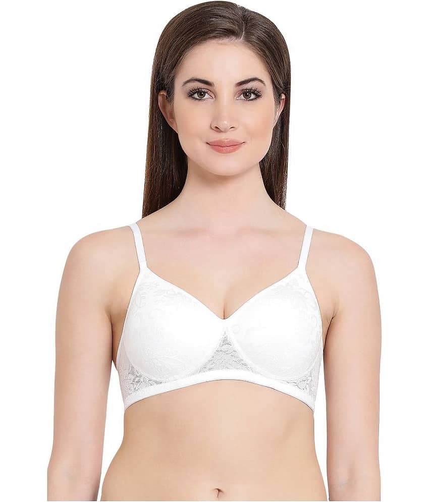 Clovia Lace Everyday Bra - White