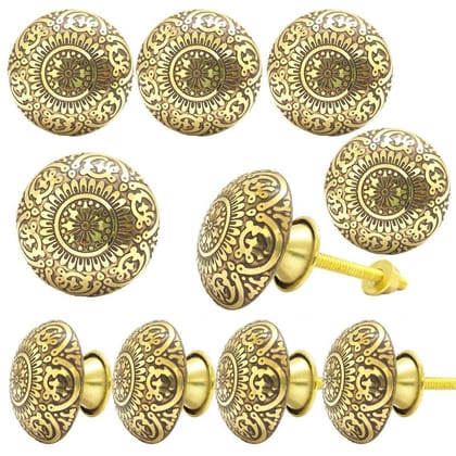 S-GUARD Pure Brass knobs for Drawer, Racks, Kitchen Cabinets, Wardrobe- Pack of 10 Avenger B-15