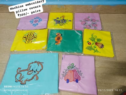 Machine embroidery  Pillow Covers 1 pair Random Color