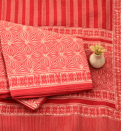 Handcrafted Dabu Print Cotton Dress Material โ 3 Piece Set Handcrafted Dabu Print Cotton Dress Material โ 3 Piece Set