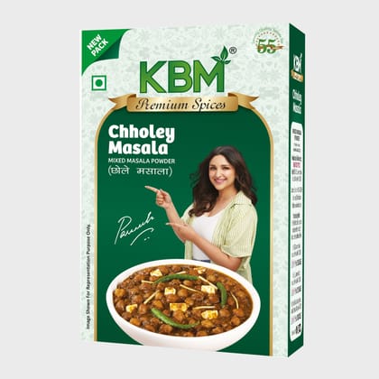 KBM Premium Spices Chholey Masala, 100 gm Carton