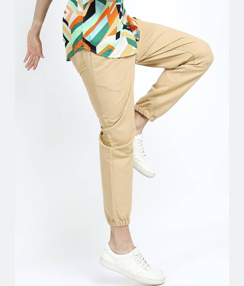 Ketch Regular Flat Men's Joggers - Beige ( Pack of 1 )