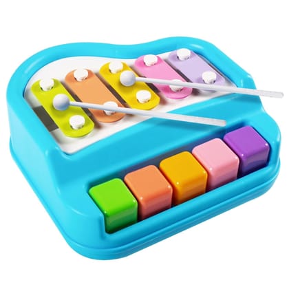 2-in-1 Mini Piano and Xylophone Toy, ‎Plastic
