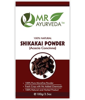 MR Ayurveda 100% Organic Shikakai Powder, Hair Growth Hair Scalp Treatment 100 g