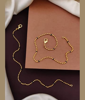 Shivay Fashion Gold Anklets ( Pack of 1 )