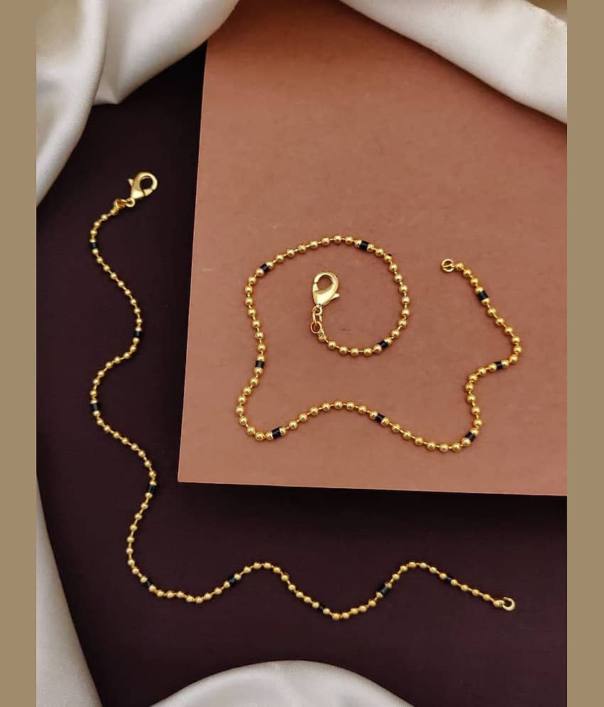 Shivay Fashion Gold Anklets ( Pack of 1 )